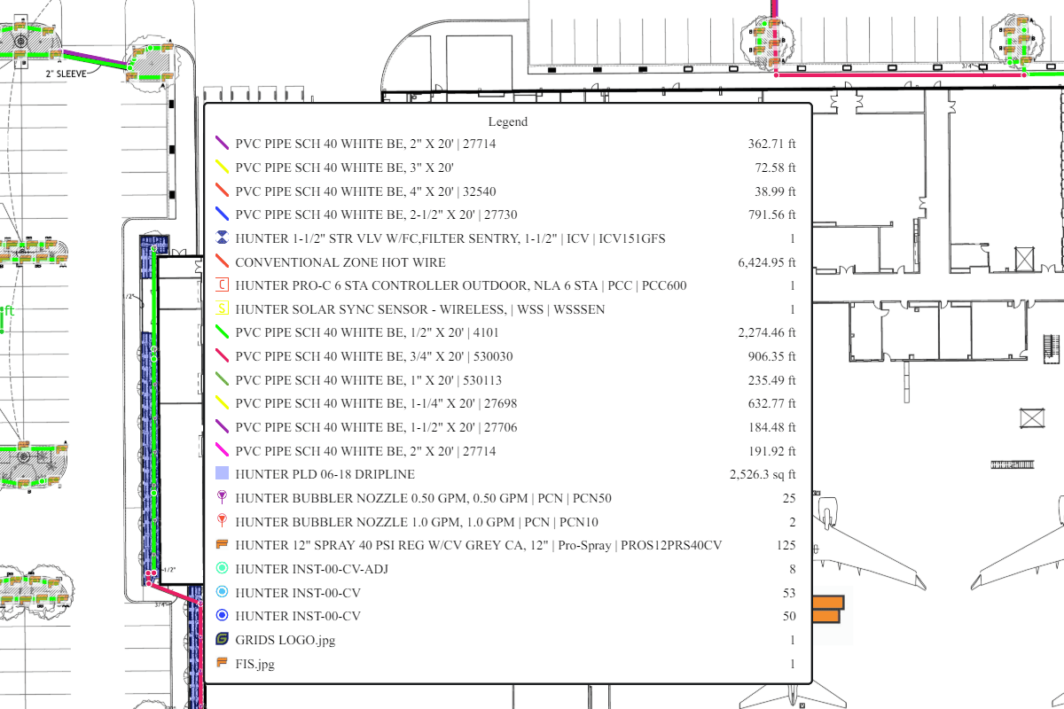 Screenshot of GRIDS software